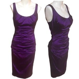 Melrose Purple Sleeveless Ruched Dress Size 4